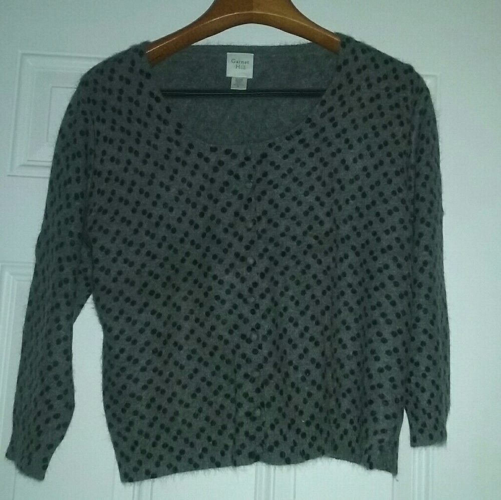 DONATED grey cardigan by Garnet Hill XL